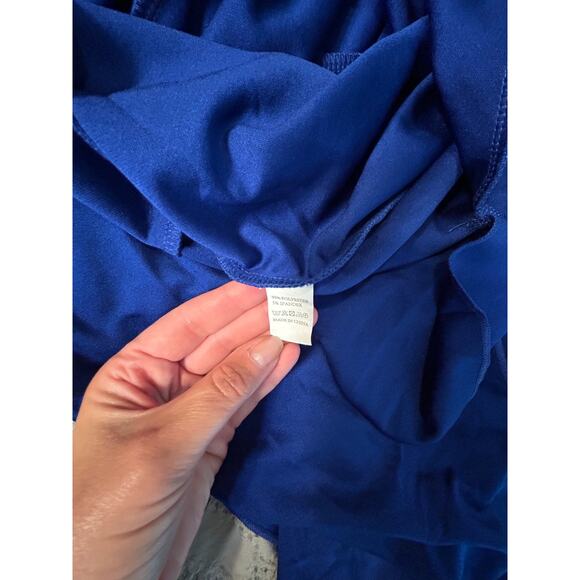 Royal Blue Off-the-Shoulder Ruffled Evening Evening Dress-XXL - Picture 2 of 10